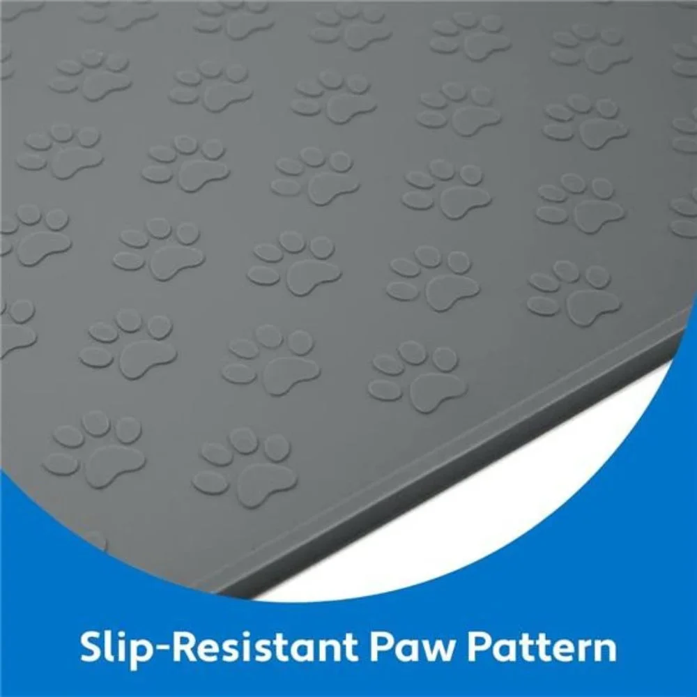 Silicone Pet Feeding Mat, 24x16, Waterproof Placemat for Dog and Cat Bowls